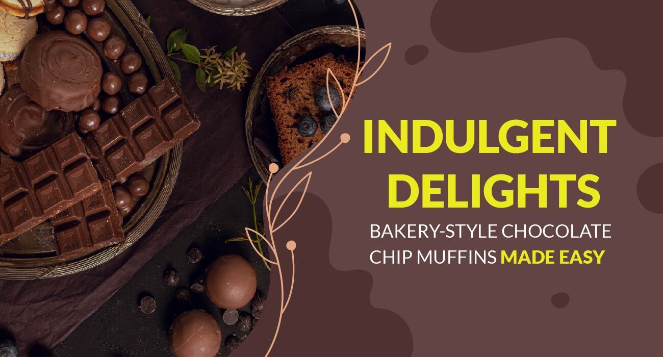 Indulgent Delights: Bakery-Style Chocolate Chip Muffins Made Easy